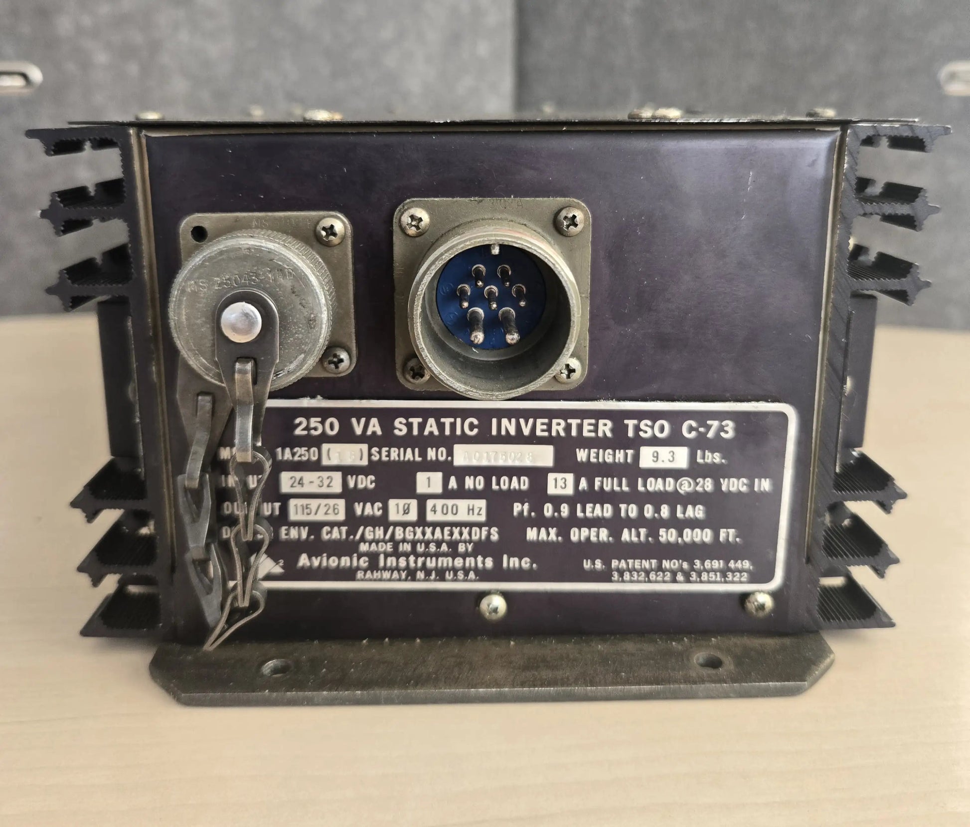 250 VA Static Inverter Avionic Instruments Inc.
