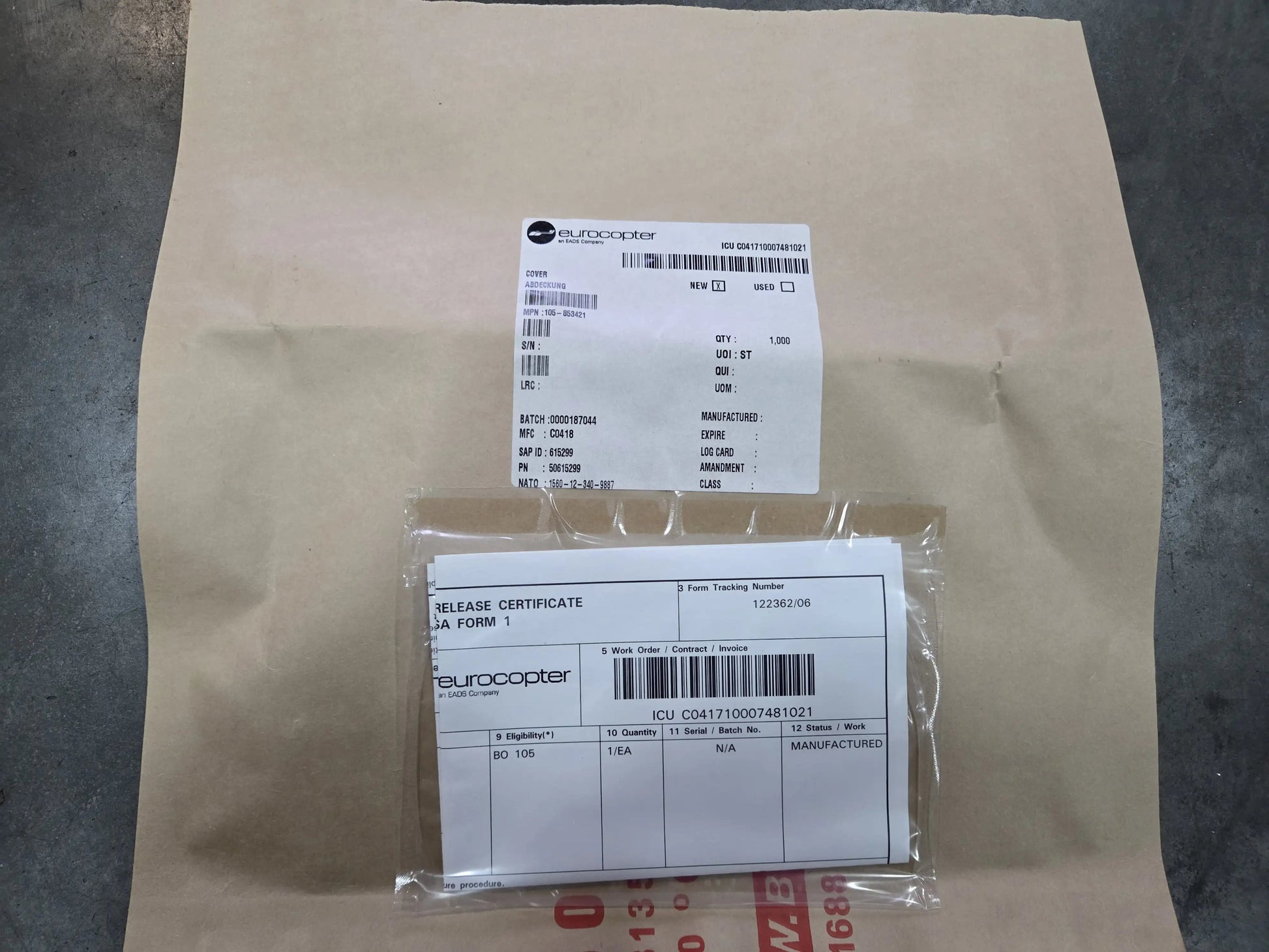 Seals Rotor Mast / Control Rods Eurocopter