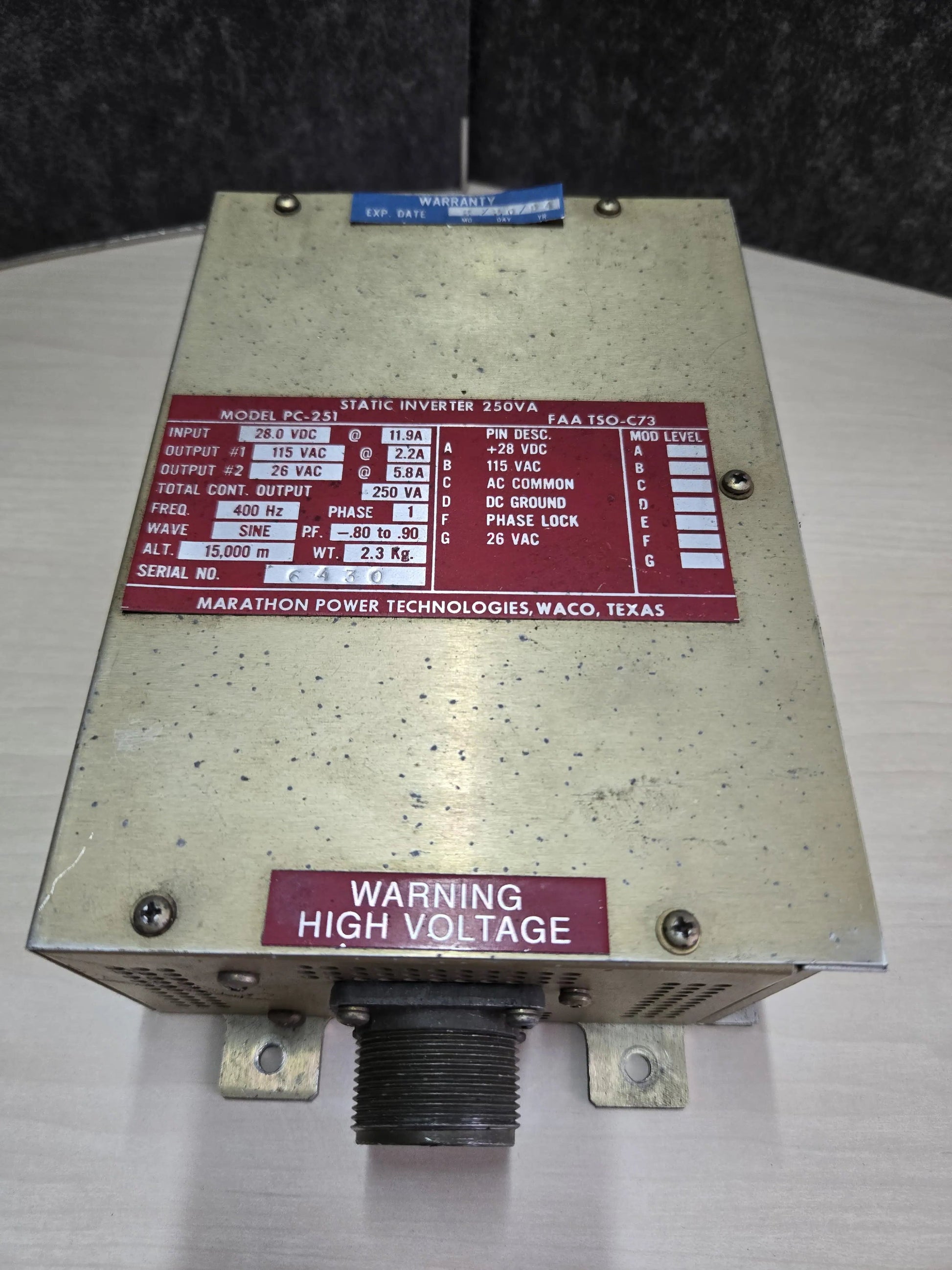 PC 251 Static Inverter Marathon Power Technologies