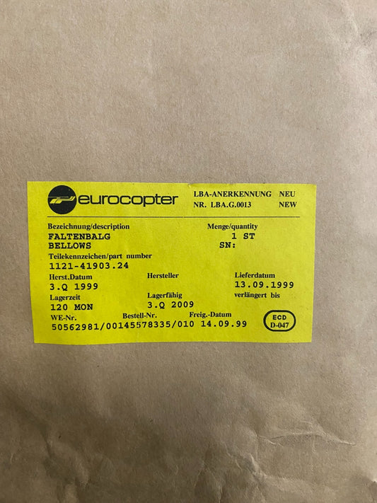 BELLOWS 1121-41903.24 FOR HELICOPTER Eurocopter{{Product SKU}}  Aviacharter