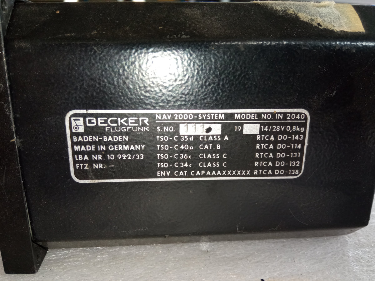 BECKER IN 2040 — NAVIGATION INDICATOR Aviacharter{{Product SKU}}  Aviacharter