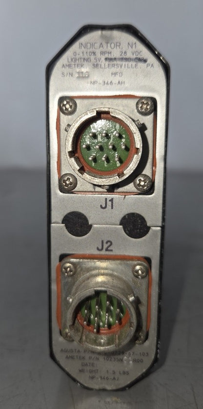 INDICATOR N1 Agusta A109 PN 109-0729-67-103 AMETEK 10235N01R00 Agusta{{Product SKU}}  Aviacharter