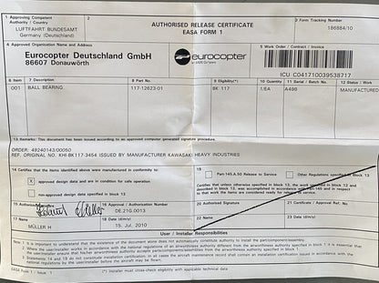 BALL BEARING PN 117-12623-01 Eurocopter{{Product SKU}}  Aviacharter