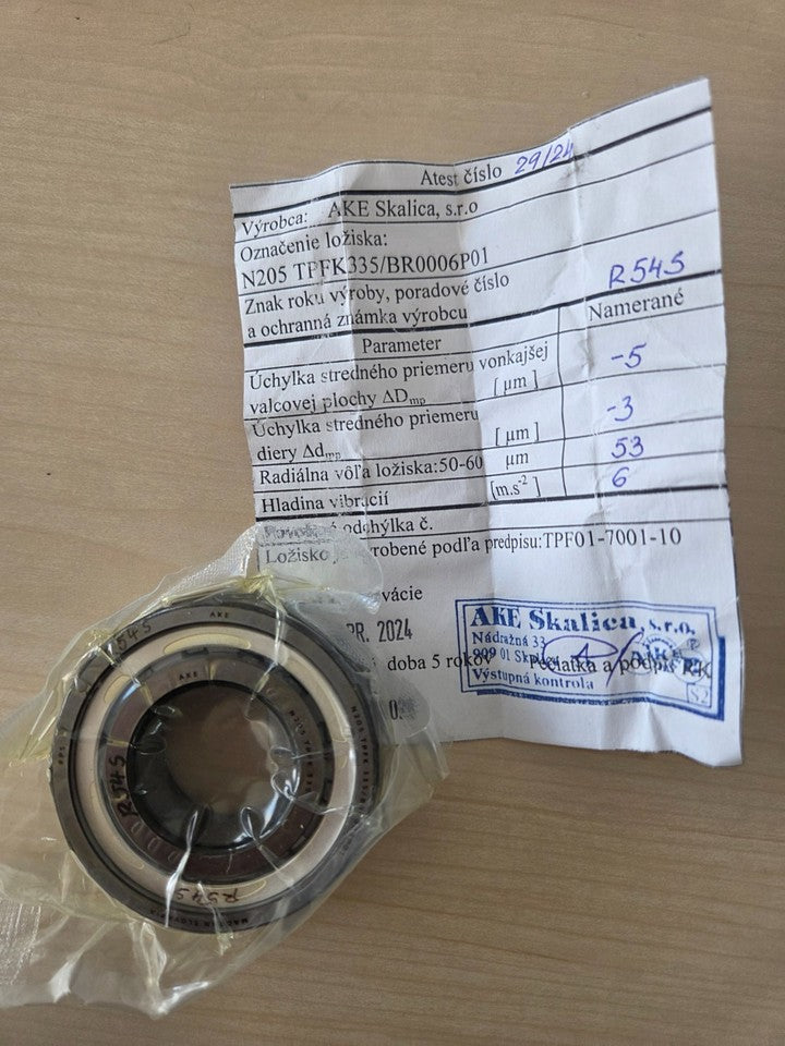 Single row roller bearing N205 TPFK 335 Aviacharter{{Product SKU}}  Aviacharter